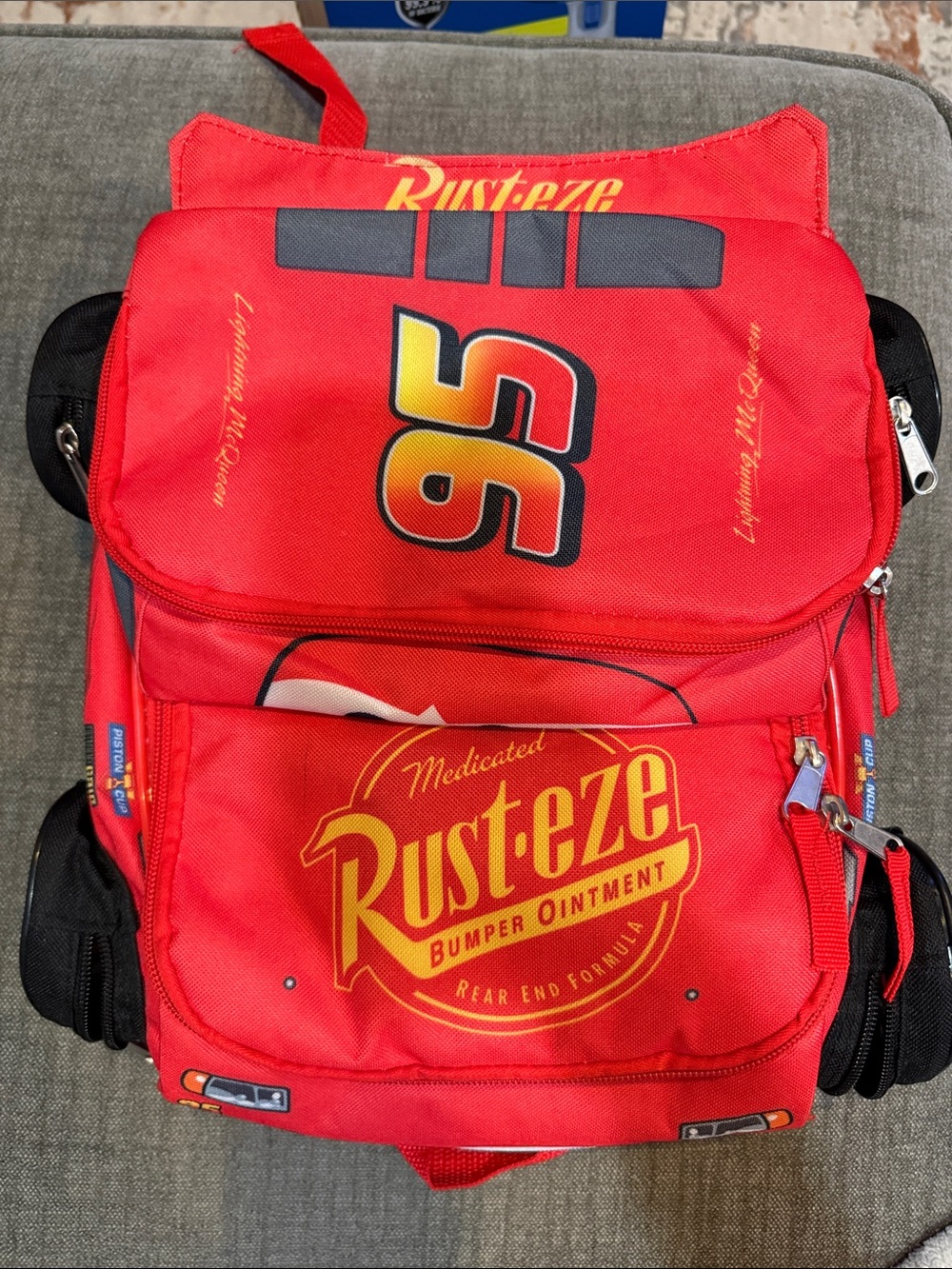 Disney Red Lightning McQueen Kids Backpack with Rust-eze Graphics